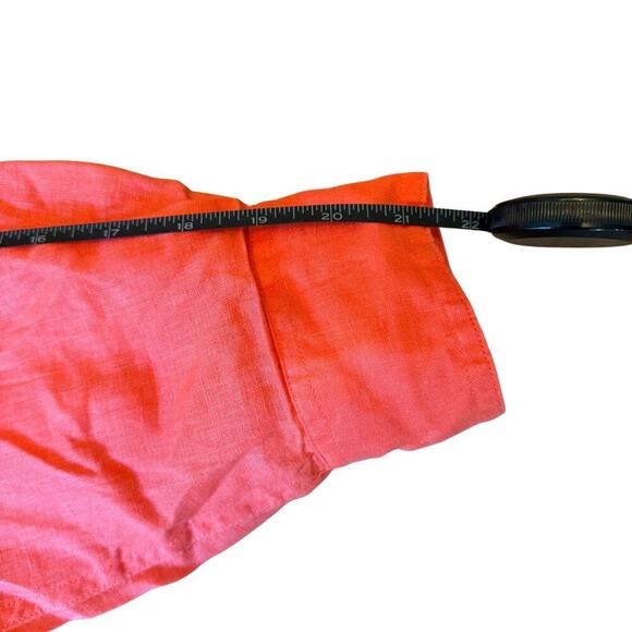 GAP Women’s Oversized Coral Linen Button Down Shirt | Size XL 801E - Picture 8 of 11